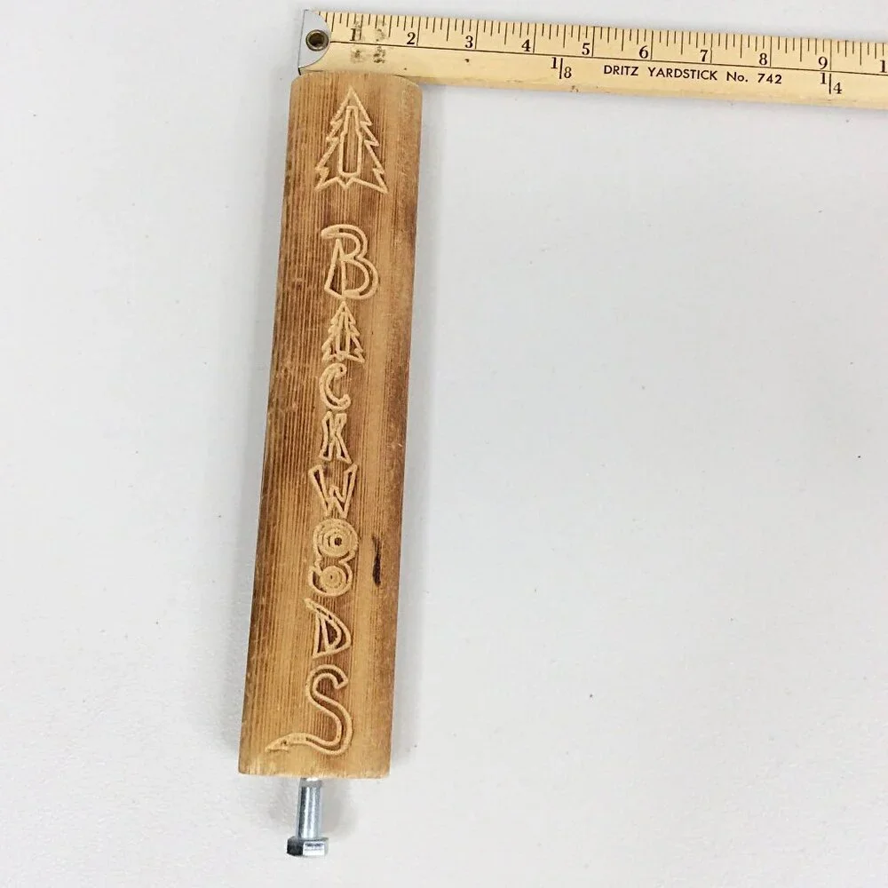 Backwoods Brewing Company Tap Handle‎ Wood Oval Hand Engraved Oregon Washington